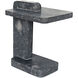 North 22.5 X 20 inch Black Marble Side Table