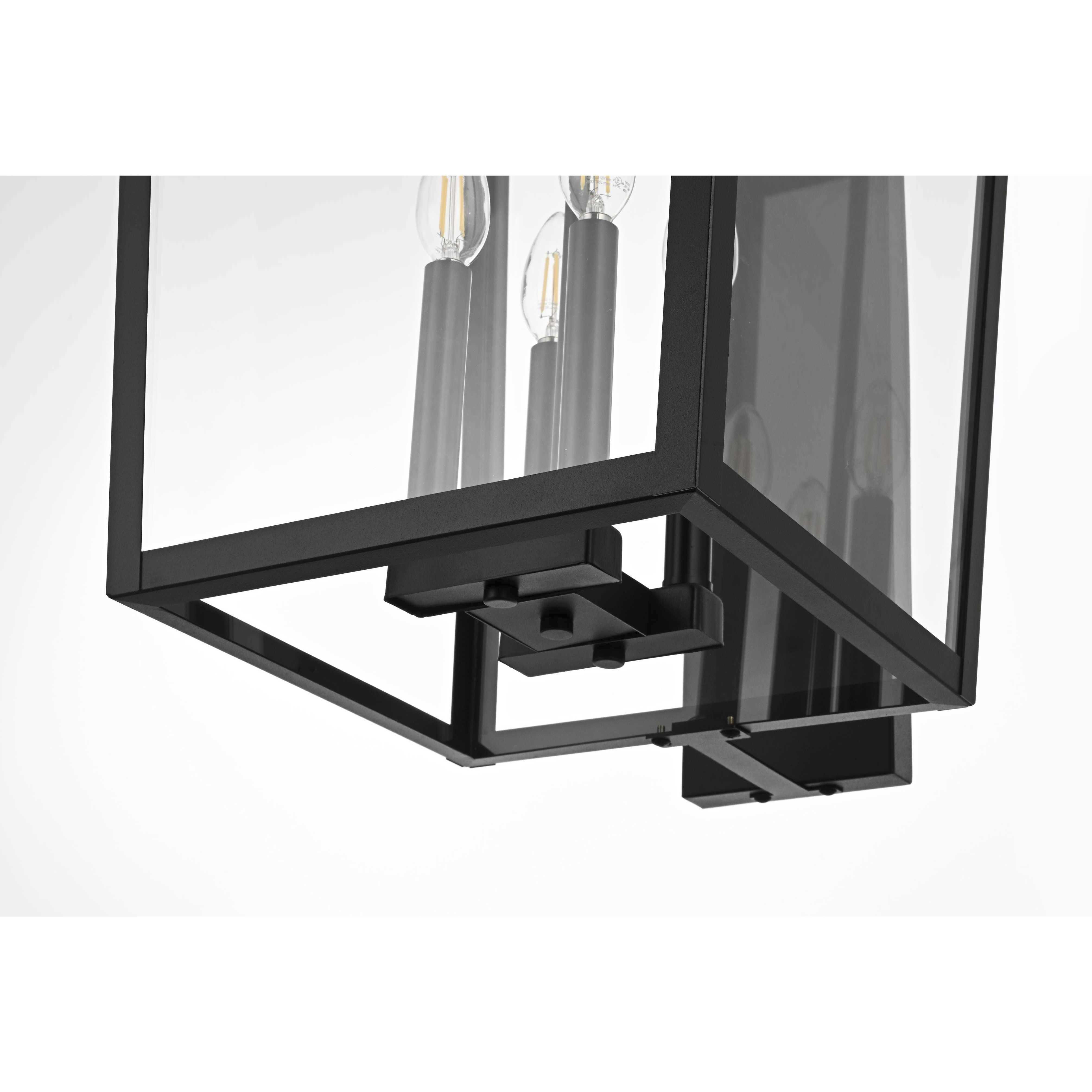 Frankford 4 Light 33 inch Black Outdoor Wall Sconce
