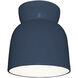 Radiance Collection 1 Light 7.5 inch Midnight Sky with Matte White Flush Mount Ceiling Light
