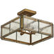 Countervail 4 Light 17.75 inch Antique Brass Semi-Flush Mount Ceiling Light