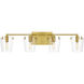 Arlo 4 Light 32 inch Black/Satin Brass Bath Vanity Light Wall Light