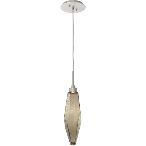 Rock Crystal LED 4.2 inch Beige Silver Pendant Ceiling Light in Metallic Beige Silver, Chilled Bronze, 2700K LED