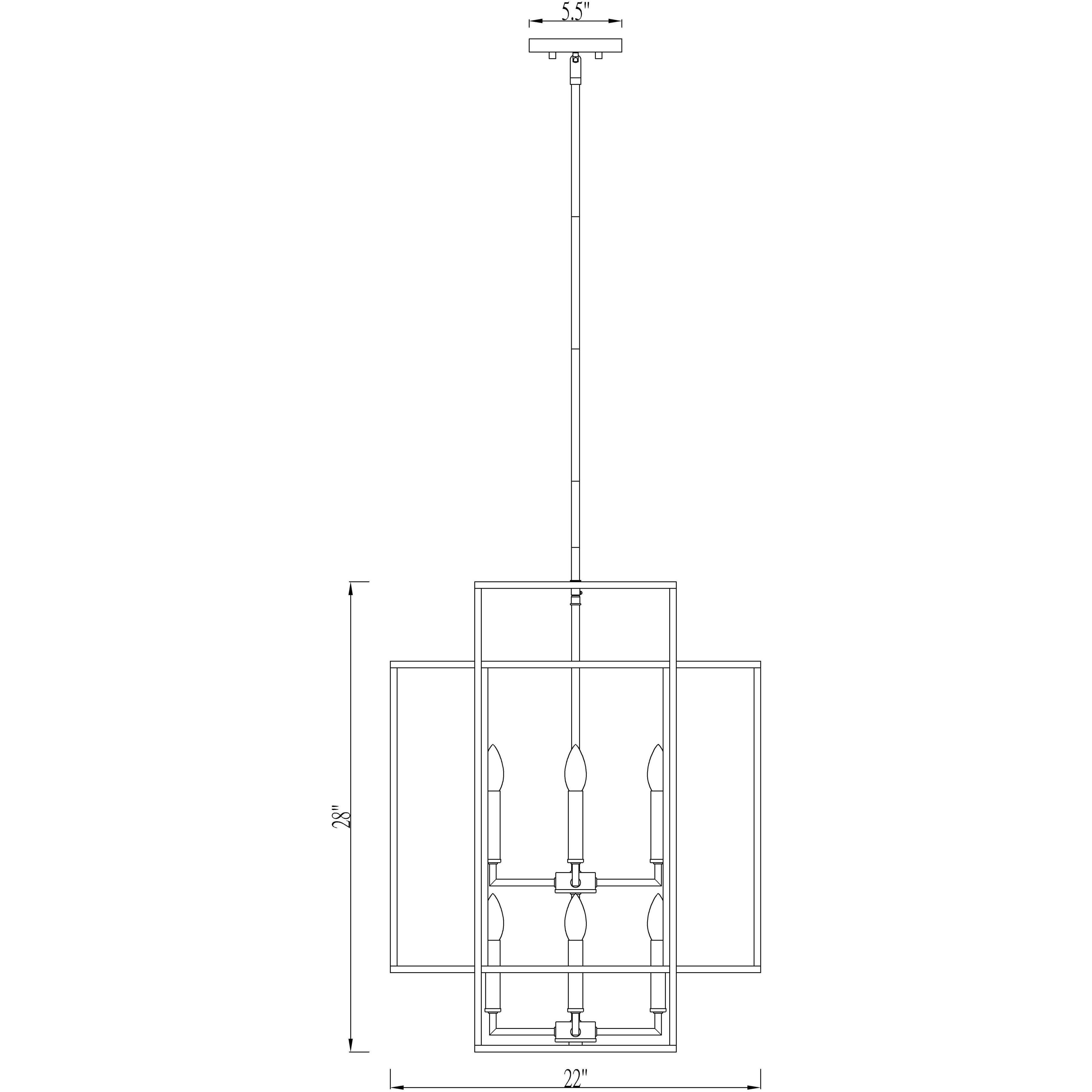 Titania 8 Light 22 inch Matte Black Chandelier Ceiling Light