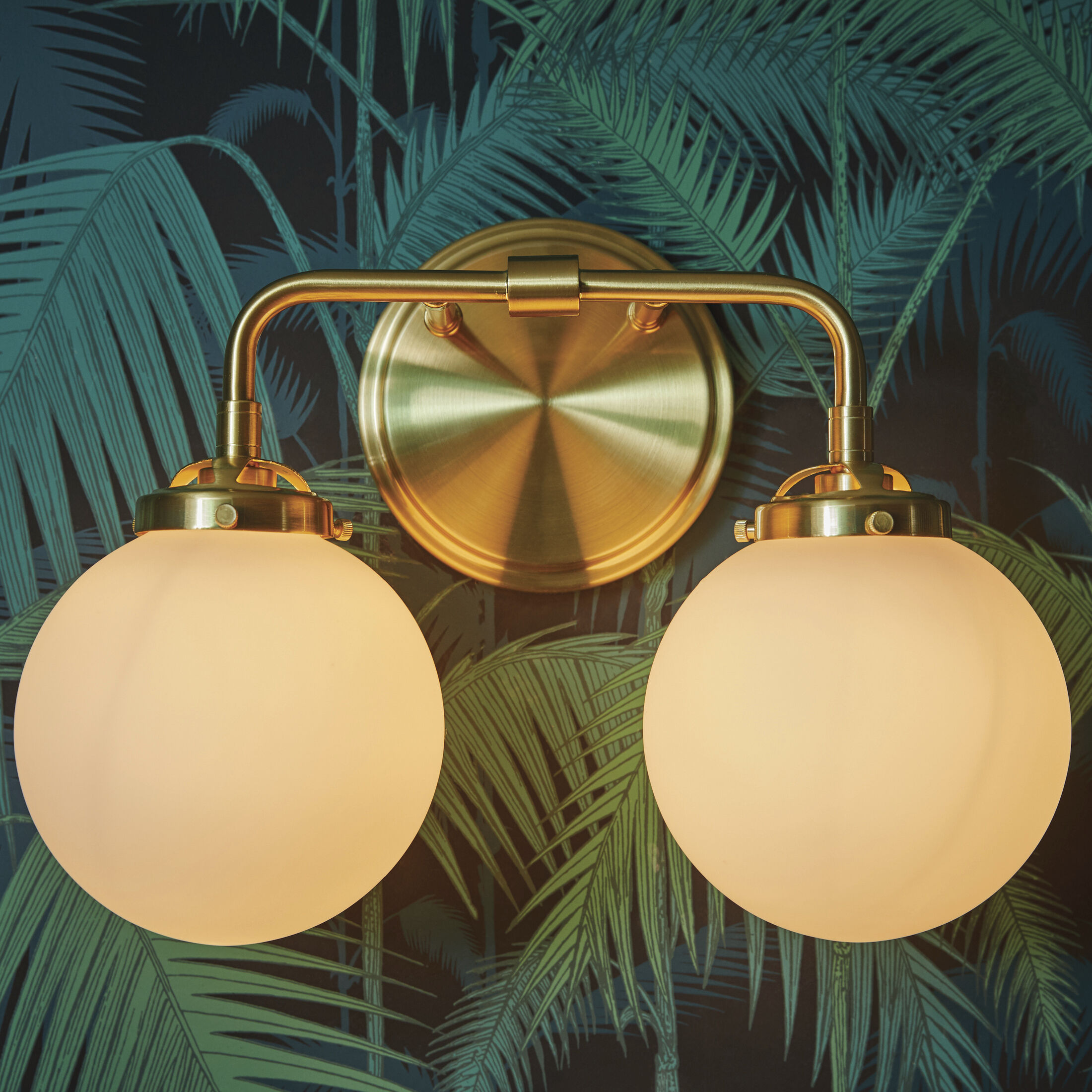 Landry 2 Light 15 inch Satin Brass Bath Light Wall Light 