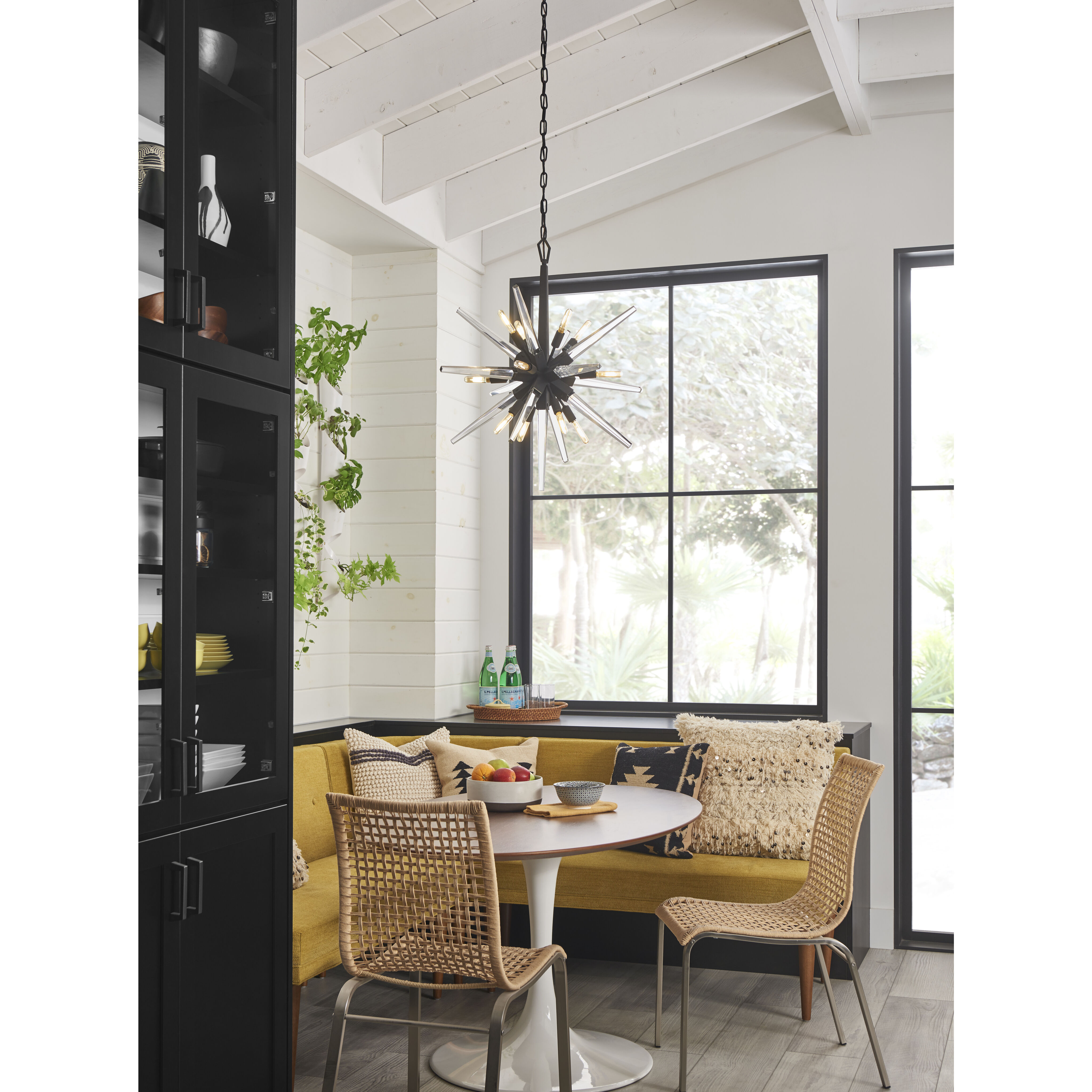 Ariel LED 26 inch Black Chandelier Ceiling Light, Orb