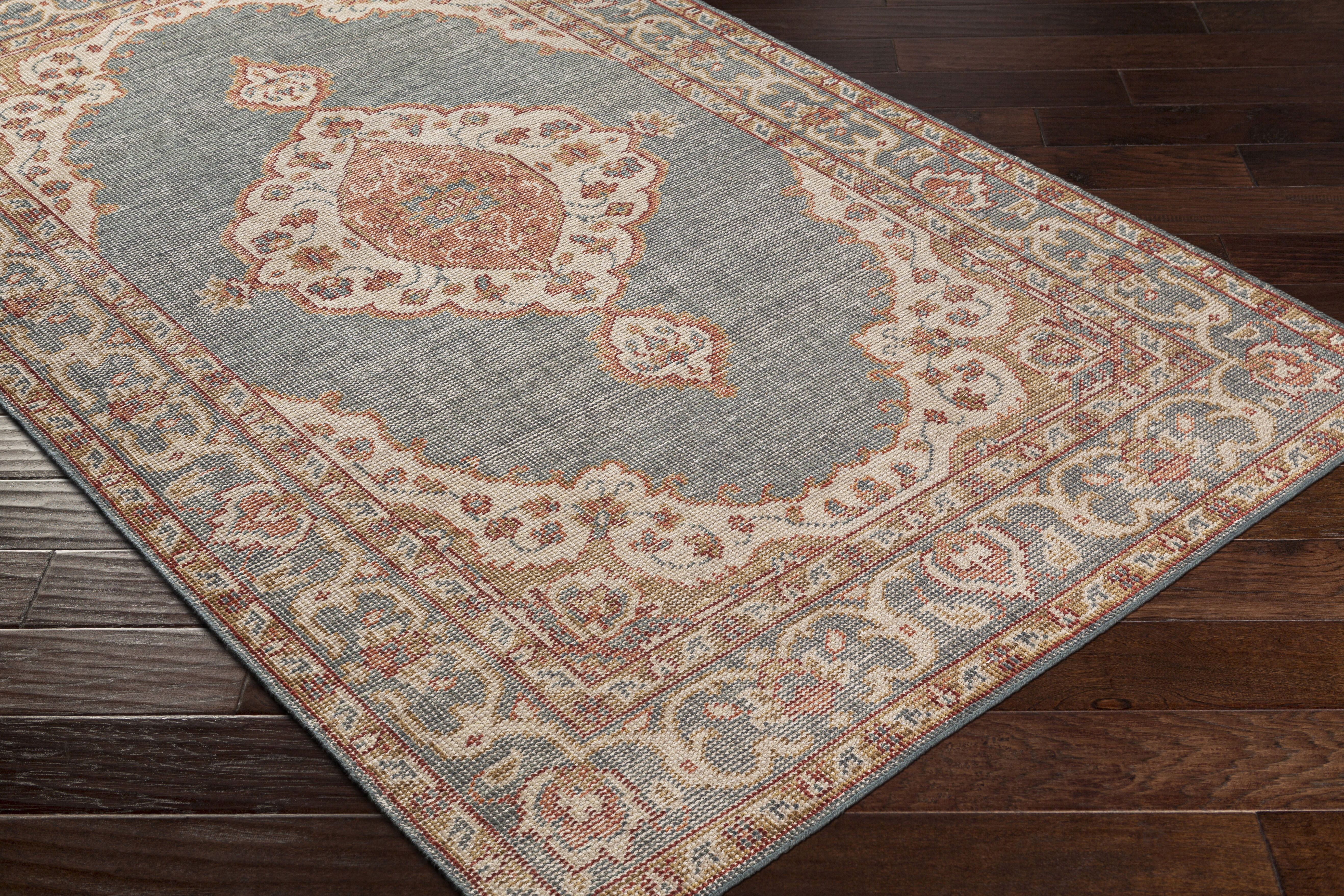 Zahra 102 X 66 inch Dusty Sage Rug in 6 X 9, Rectangle