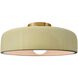 Radiance 1 Light 16 inch Vanilla Gloss and Brushed Brass Semi Flush Ceiling Light