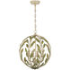Broche 4 Light 16 inch Champagne Green Tea Mini Chandelier Ceiling Light
