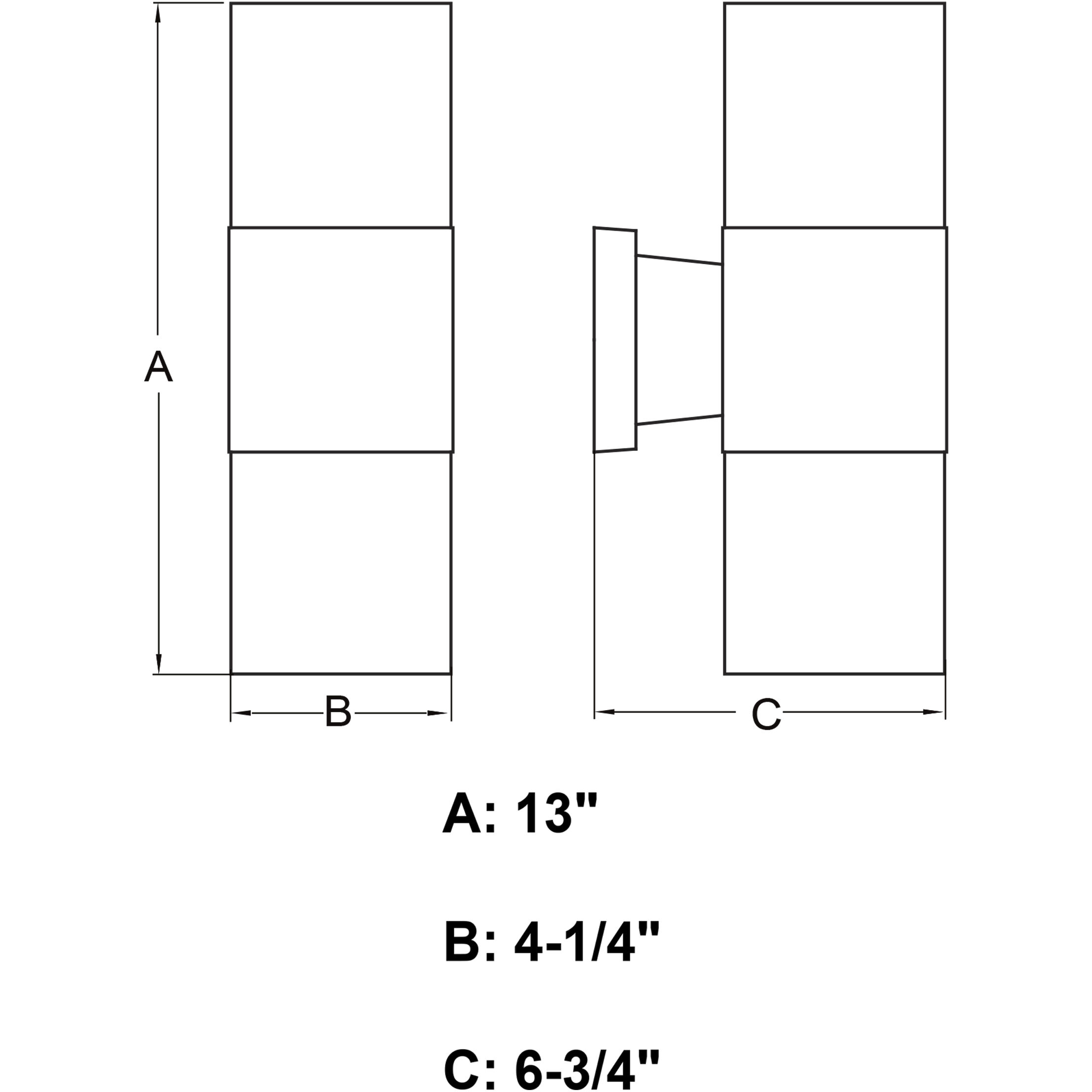 Chiasso LED 13 inch Textured Black Outdoor Wall