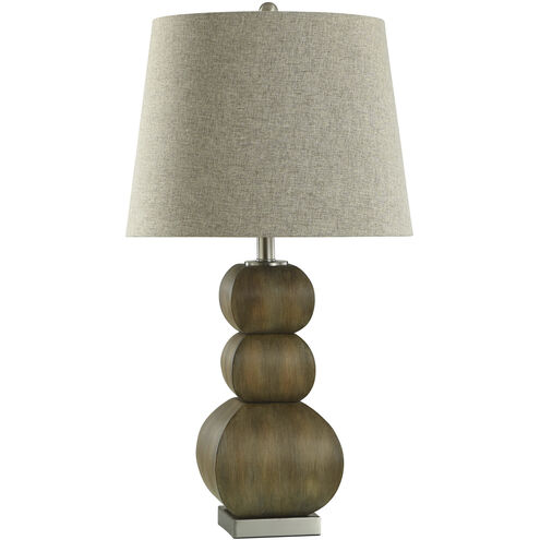 Cameron 29.5 inch 150.00 watt Brown and Silver Table Lamp Portable Light
