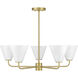 Blair 5 Light 30 inch Warm Brass Chandelier Ceiling Light