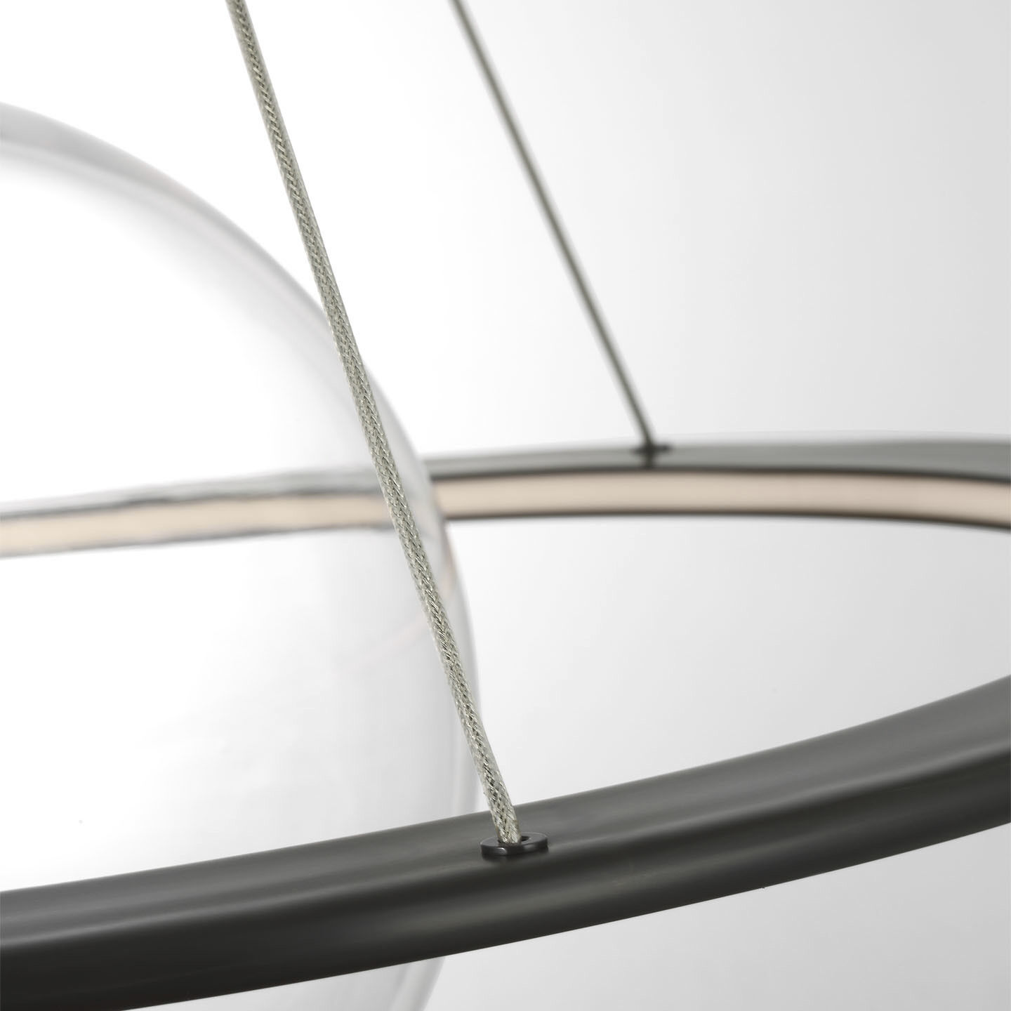 Barbara Barry Cosmos LED 27.5 inch Bronze Ring and Orb Chandelier Ceiling Light