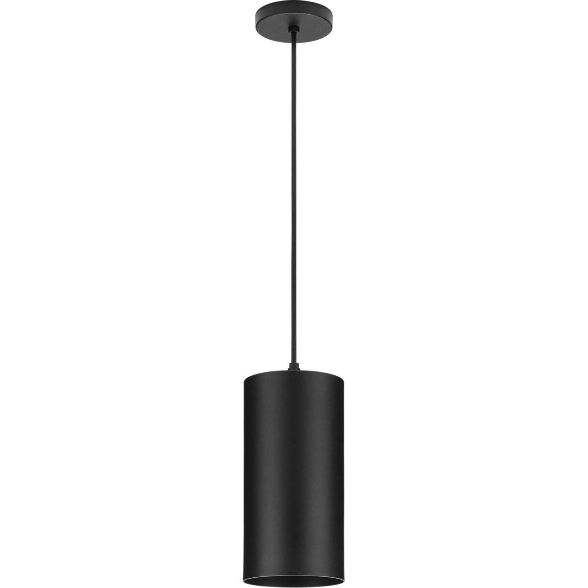 CYL RNDS LED 6 inch Black Outdoor Pendant, Progress LED