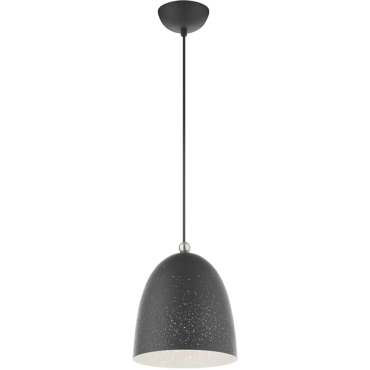 Arlington 1 Light 10 inch Scandinavian Gray with Brushed Nickel Accents Pendant Ceiling Light