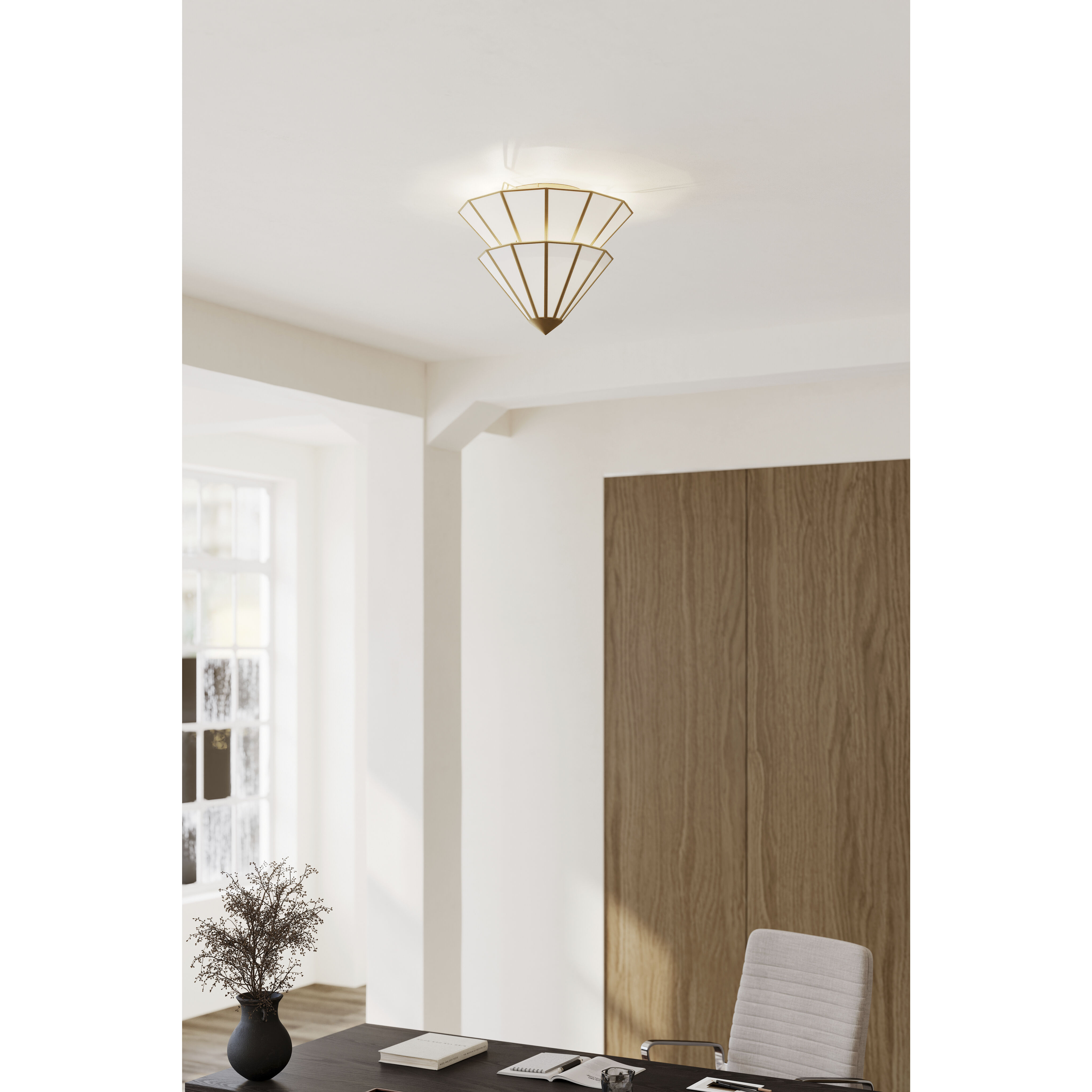 Jaxen 3 Light 17.75 inch Legacy Brass Semi-Flush Mount Ceiling Light