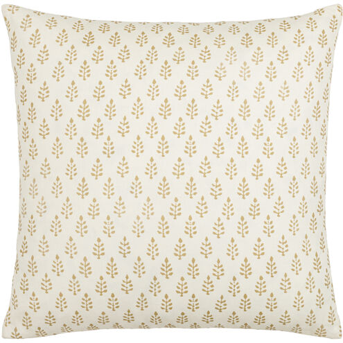 Diggi 22 X 22 inch Cream/Mustard Accent Pillow