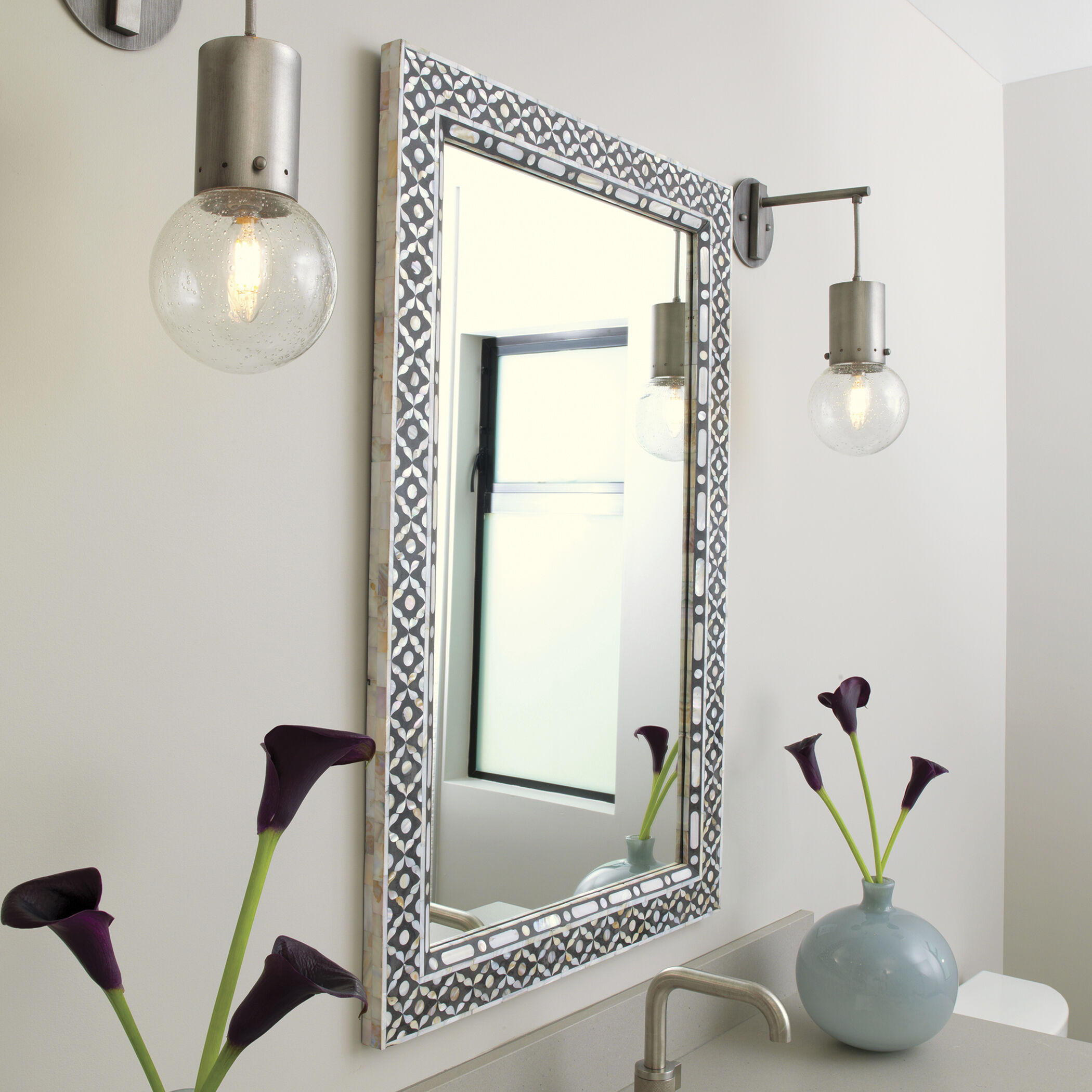 Evelyn 36 X 24 inch Black Mirror