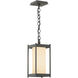 Cela 1 Light 6.2 inch Coastal Natural Iron Outdoor Lantern in Opal, Medium