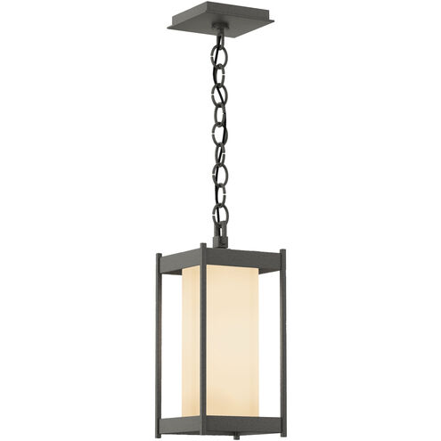 Cela 1 Light 6.2 inch Coastal Natural Iron Outdoor Lantern in Opal, Medium