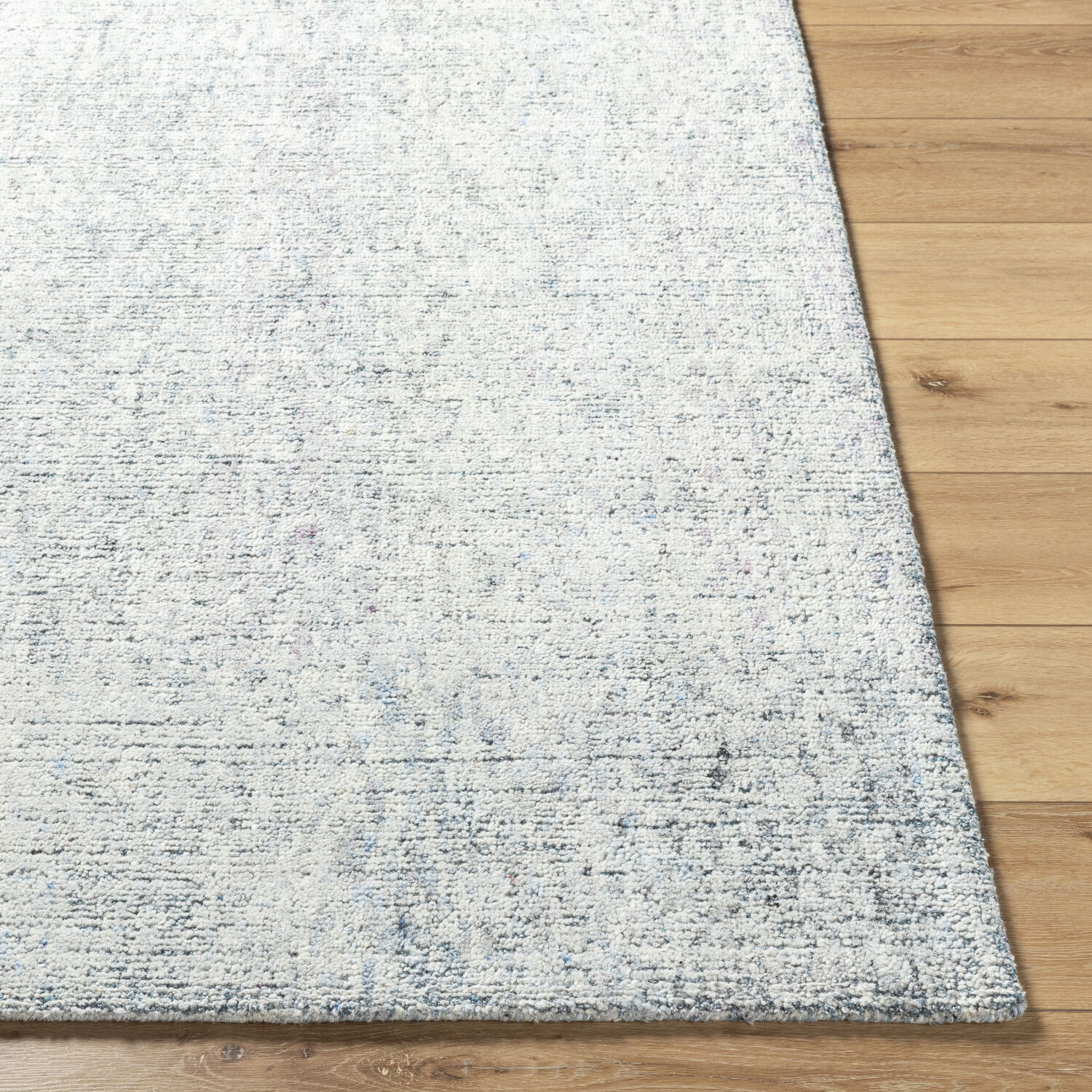 Alicia 90 X 60 inch Ivory/Charcoal/Dark Blue Handmade Rug in 5 x 7.5
