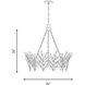 Orianna 6 Light 26 inch Noble Brass Chandelier Ceiling Light