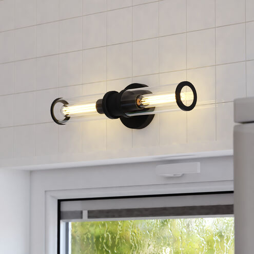 Levitt LED 19.25 inch Black Bathroom Light Wall Light