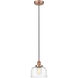 Edison Bell 1 Light 8 inch Antique Copper Mini Pendant Ceiling Light