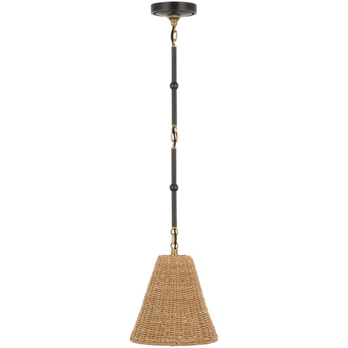 Thomas O'Brien Goodman 1 Light 9.5 inch Bronze and Hand-Rubbed Antique Brass Hanging Shade Ceiling Light, Petite
