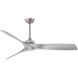 Aviation 60 inch Brushed Nickel/Silver with Silver Blades Ceiling Fan