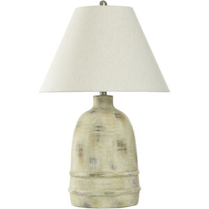 Cameron 29 inch 100.00 watt Cream and Light Brown Distress Marks Table Lamp Portable Light