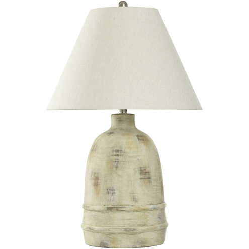 Cameron 29 inch 100.00 watt Cream and Light Brown Distress Marks Table Lamp Portable Light