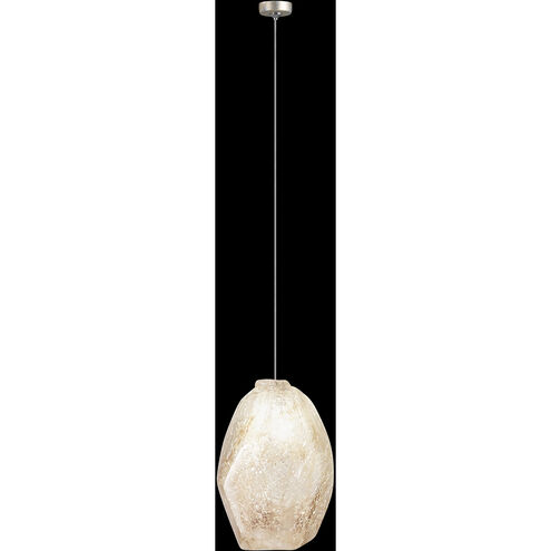 Natural Inspirations 1 Light 4.5 inch Gold Pendant Ceiling Light in Natural Quartz Studio Glass 8