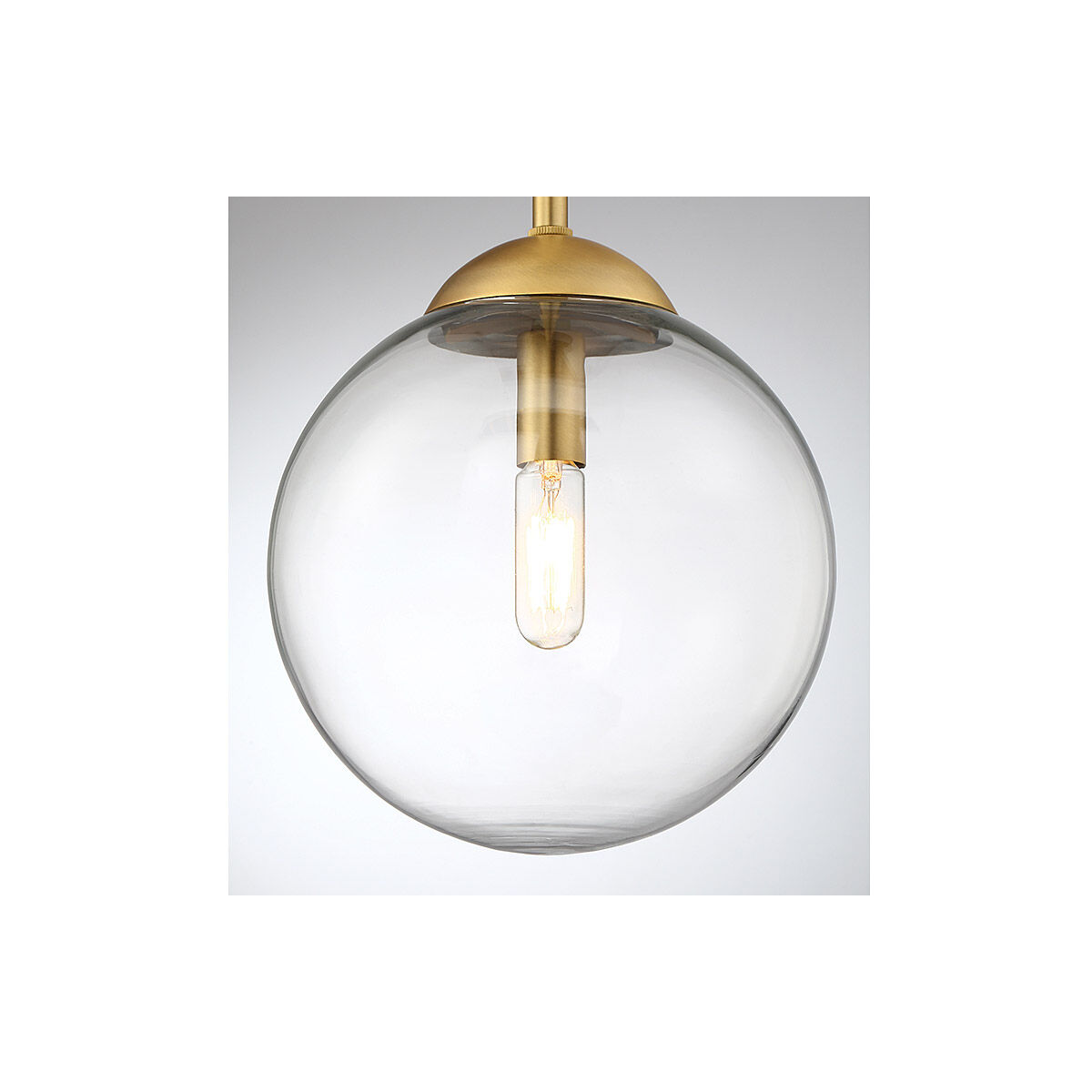 Industrial 1 Light 8 inch Natural Brass Mini-Pendant Ceiling Light