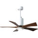 Atlas Patricia-5 42 inch Gloss White with Walnut Tone Blades Ceiling Fan, Atlas