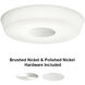 Sol LED 16 inch Brushed Nickel Flush Mount Ceiling Light in 16in.