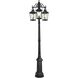 Luz 3 Light 84.5 inch Black Outdoor Post Light