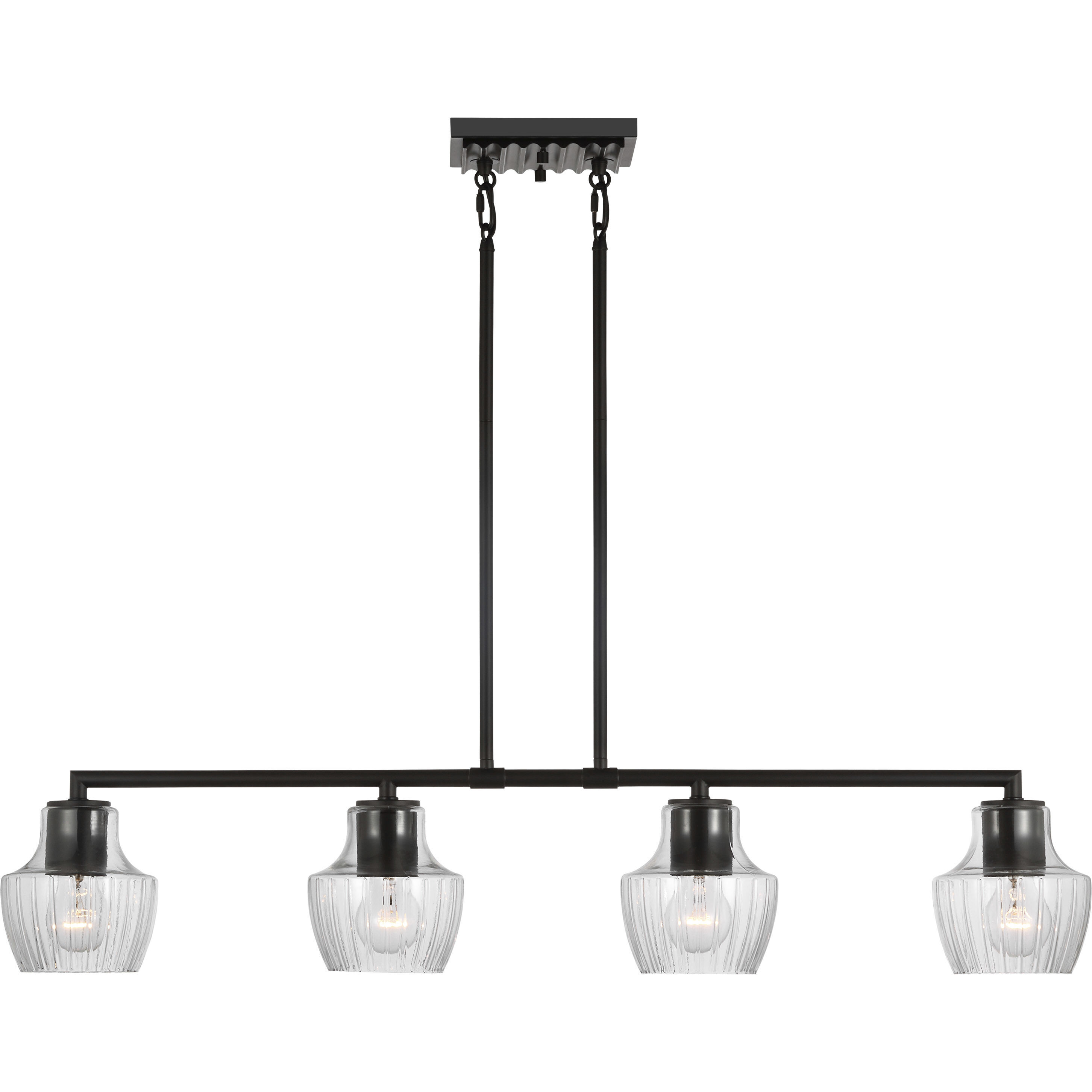 Destin 4 Light 5.5 inch Black with Silver Accents Pendant Ceiling Light