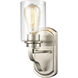 Market Square 1 Light 5 inch Brushed Nickel Vanity Light Wall Light