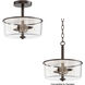 Fuller 2 Light 10.75 inch Oil Rubbed Bronze Flush Mount Ceiling Light in Clear