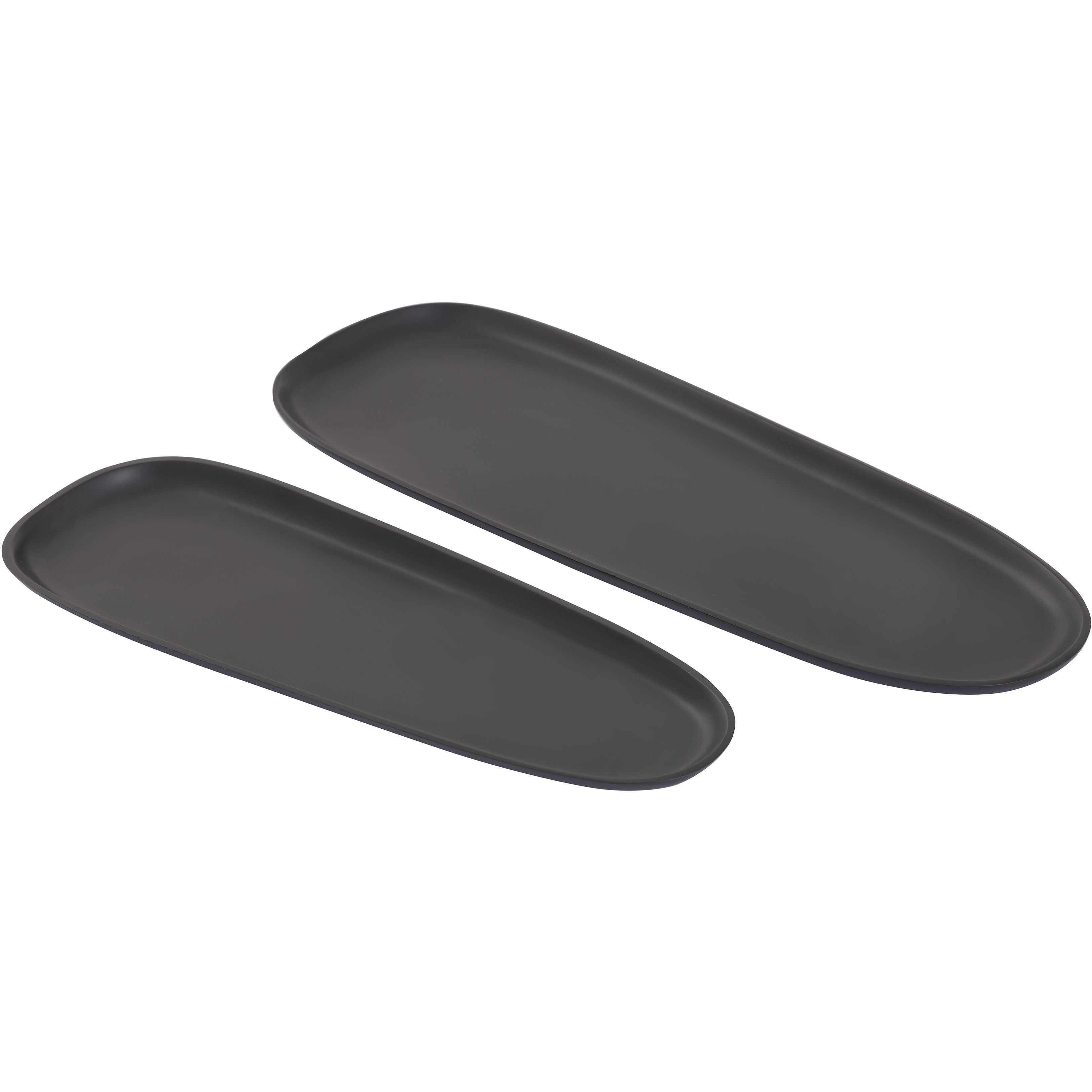 Blain Matte Black Tray, Set of 2