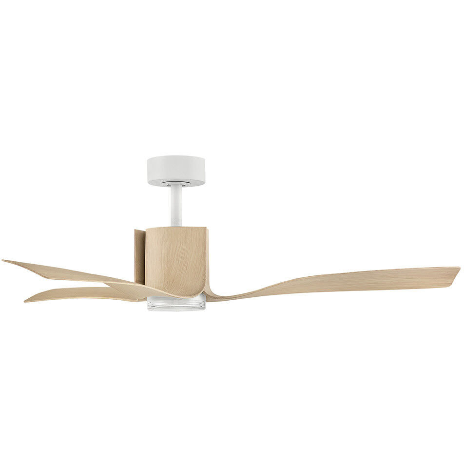 Sven 54 inch Matte White with Natural Blades Smart Fan