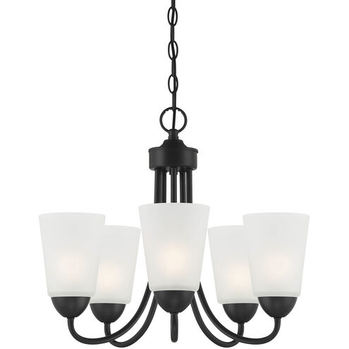 Malone 5 Light 20 inch Matte Black Chandelier Ceiling Light