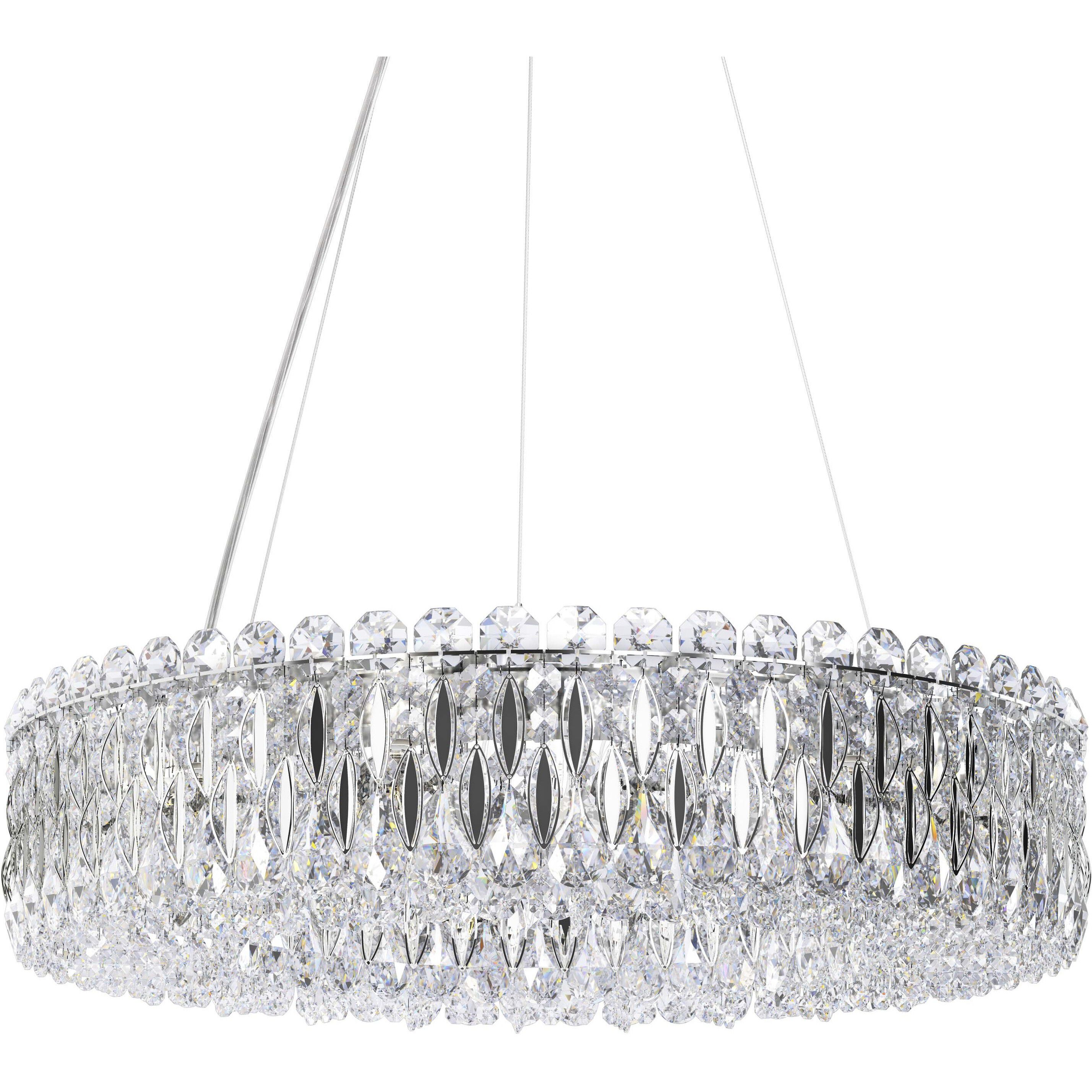 Sarella 12 Light 24 inch Polished Stainless Steel Pendant Ceiling Light in Heritage
