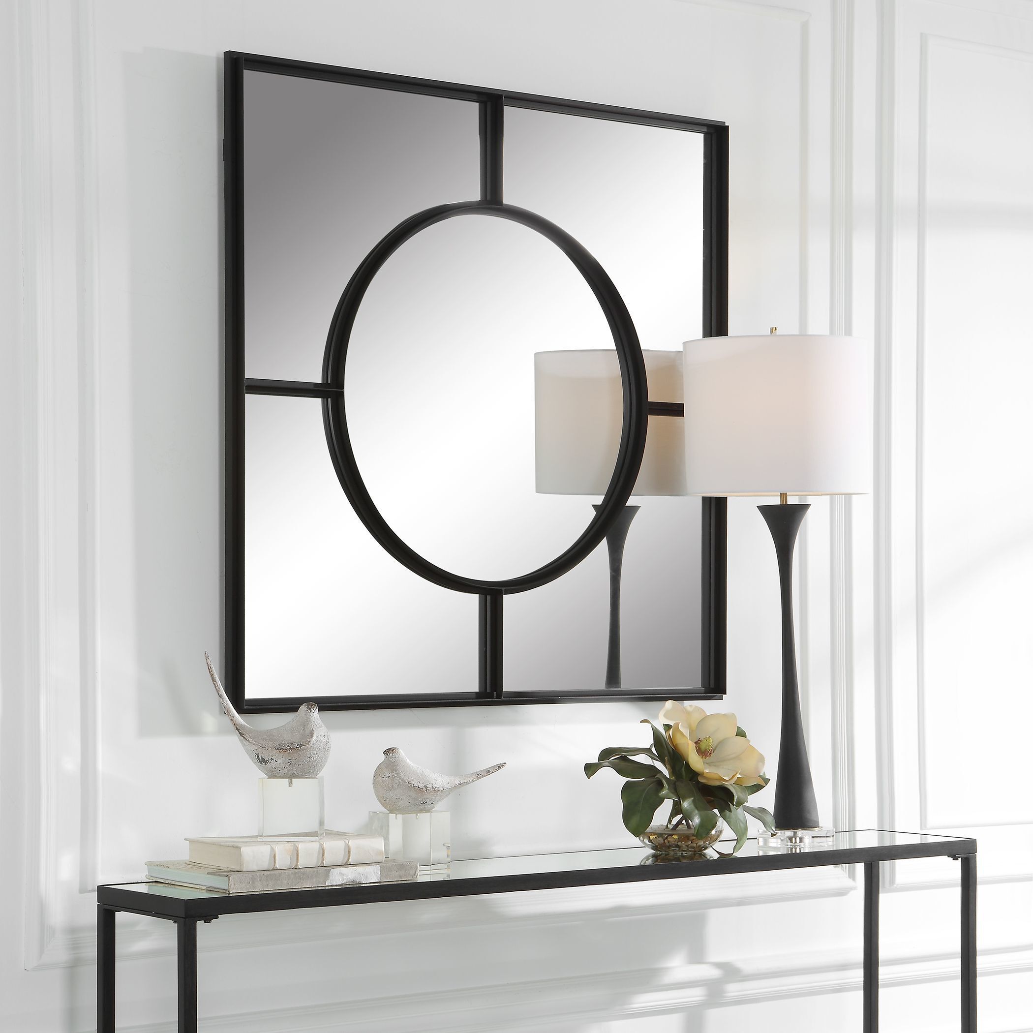 アイアン　ミラー Uttermost 09885 Spurgeon 39 X 39 inch Satin Black Mirror