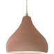 Radiance LED 11.5 inch Antique Brass and Adobe Pendant Ceiling Light