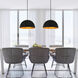 Modest 1 Light 16 inch Black Down Pendant Ceiling Light