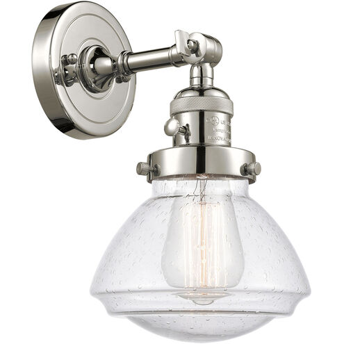 Franklin Restoration Olean LED 7 inch Polished Nickel Sconce Wall Light, Franklin Restoration
