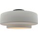 Radiance LED 14.5 inch Bisque and Matte Black Semi Flush Ceiling Light