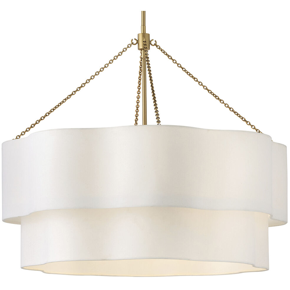 Gwen 8 Light 32 inch Lacquered Brass Chandelier Ceiling Light