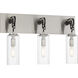 Pullman Junction 3 Light 21 inch Coal / Brushed Nickel Bath Light Wall Light